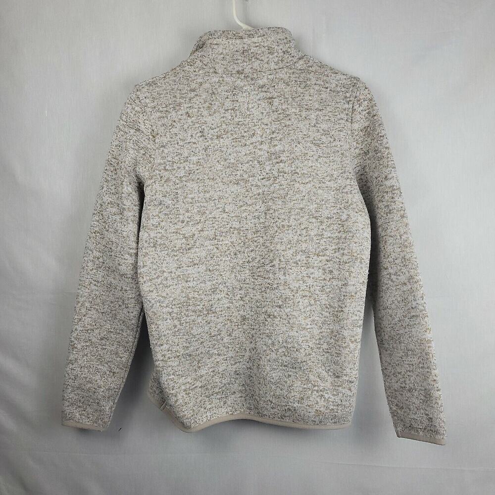 Thread+Supply Womens Beige Heathered Quarter Zip Pullover Sweater Size Small‎ - Picture 2 of 8